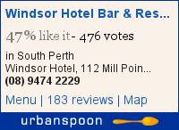 Windsor Bar & Cafe on Urbanspoon