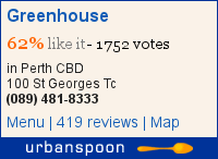 Greenhouse on Urbanspoon