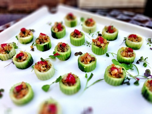 Canapés at Hippocampus Pop-up Gin Event