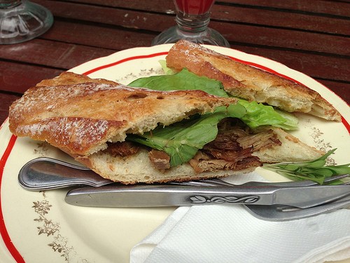 Pull pork baguette