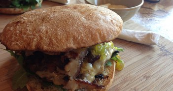The Angry Moose burger with bacon