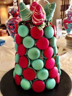 Little Miss Bacon’s salted caramel macaron tower