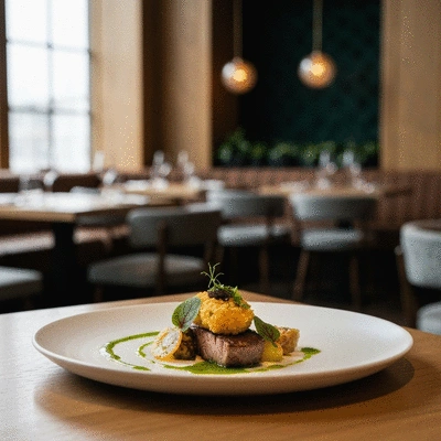 Gourmet dish served at a high-end Melbourne restaurant