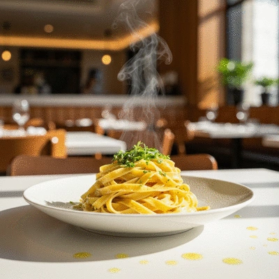 Gourmet Italian pasta dish served in a chic South Yarra bistro setting