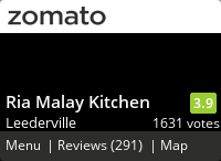 Ria Malay Kitchen Menu, Reviews, Photos, Location and Info - Zomato