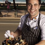Miguel Maestre with Paella