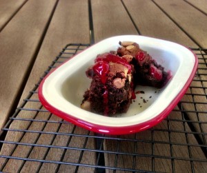 Nespresso-Cioccorosso-Triple-Choc-Brownie-with-Raspberry-Sauce